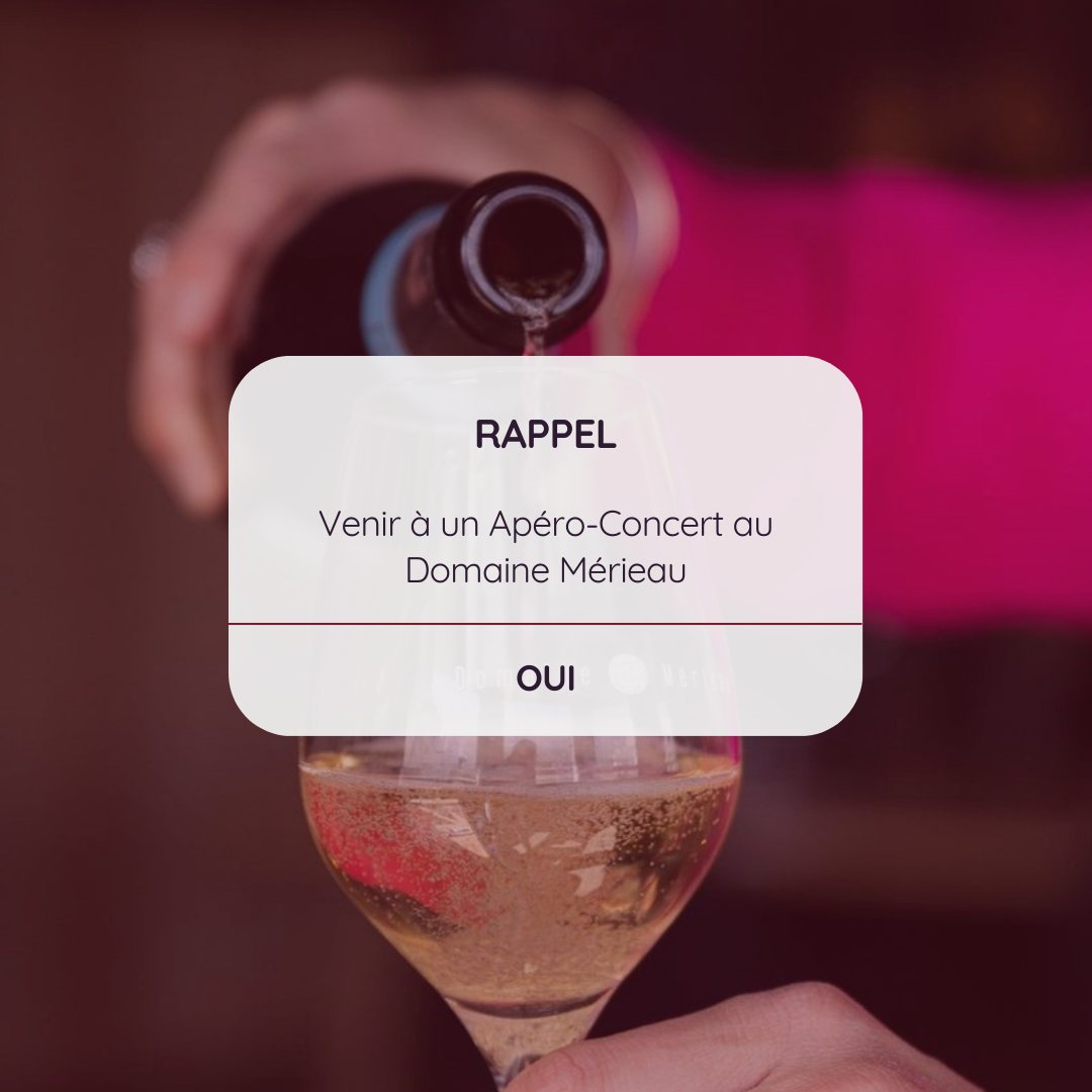 Post Instagram pour rappeler les Apéro-Concert du Domaine Mérieau