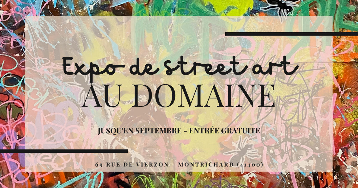 Post Facebook du Laboratoire des Précieuses pour faire la promotion de l'exposition de street art au Domaine Mérieau