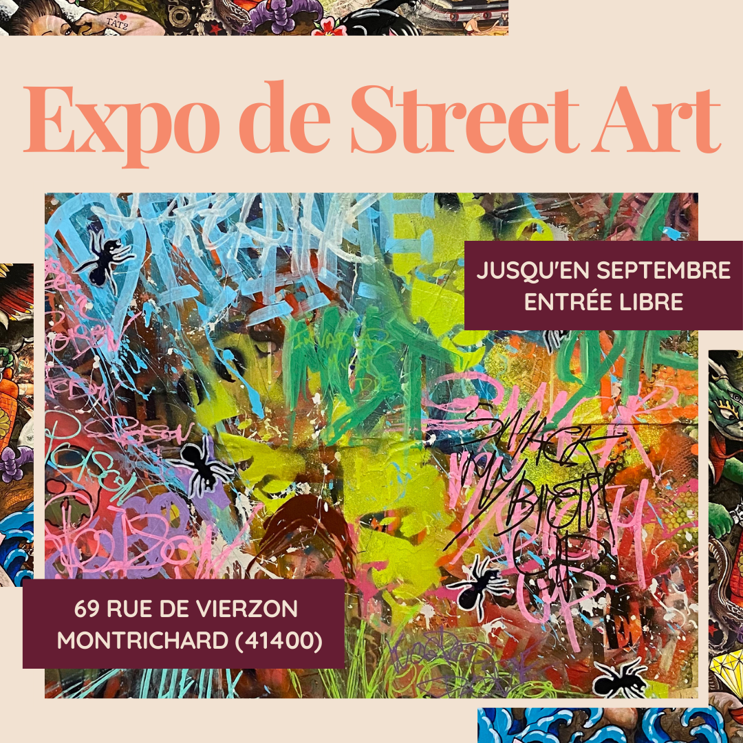 Post Instagram pour annoncer l'exposition de street art au Domaine Mérieau